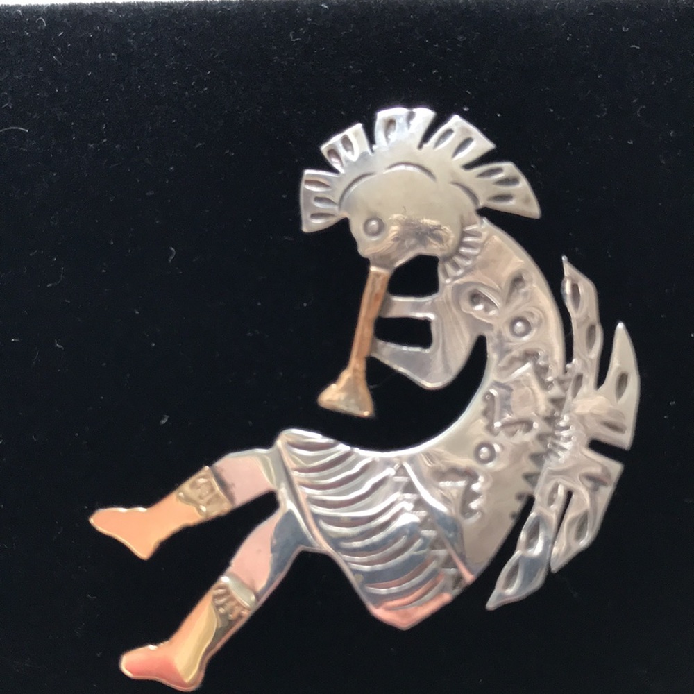 KOKOPELLI STERLING SILVER PIN